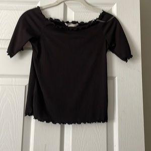 Off the shoulder black top